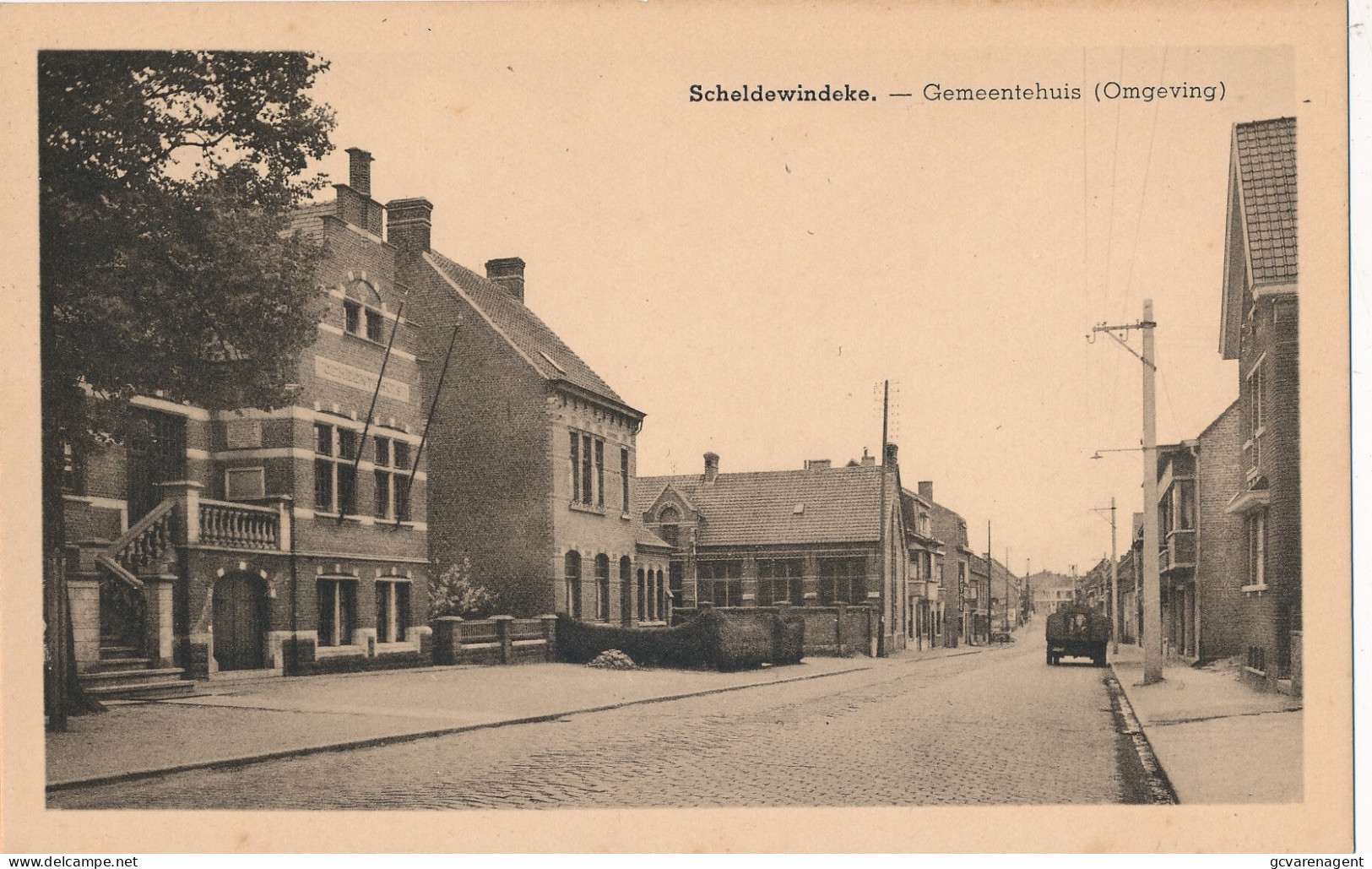 SCHELDEWINDEKE   GEMEENTEHUIS     2 SCANS - Oosterzele