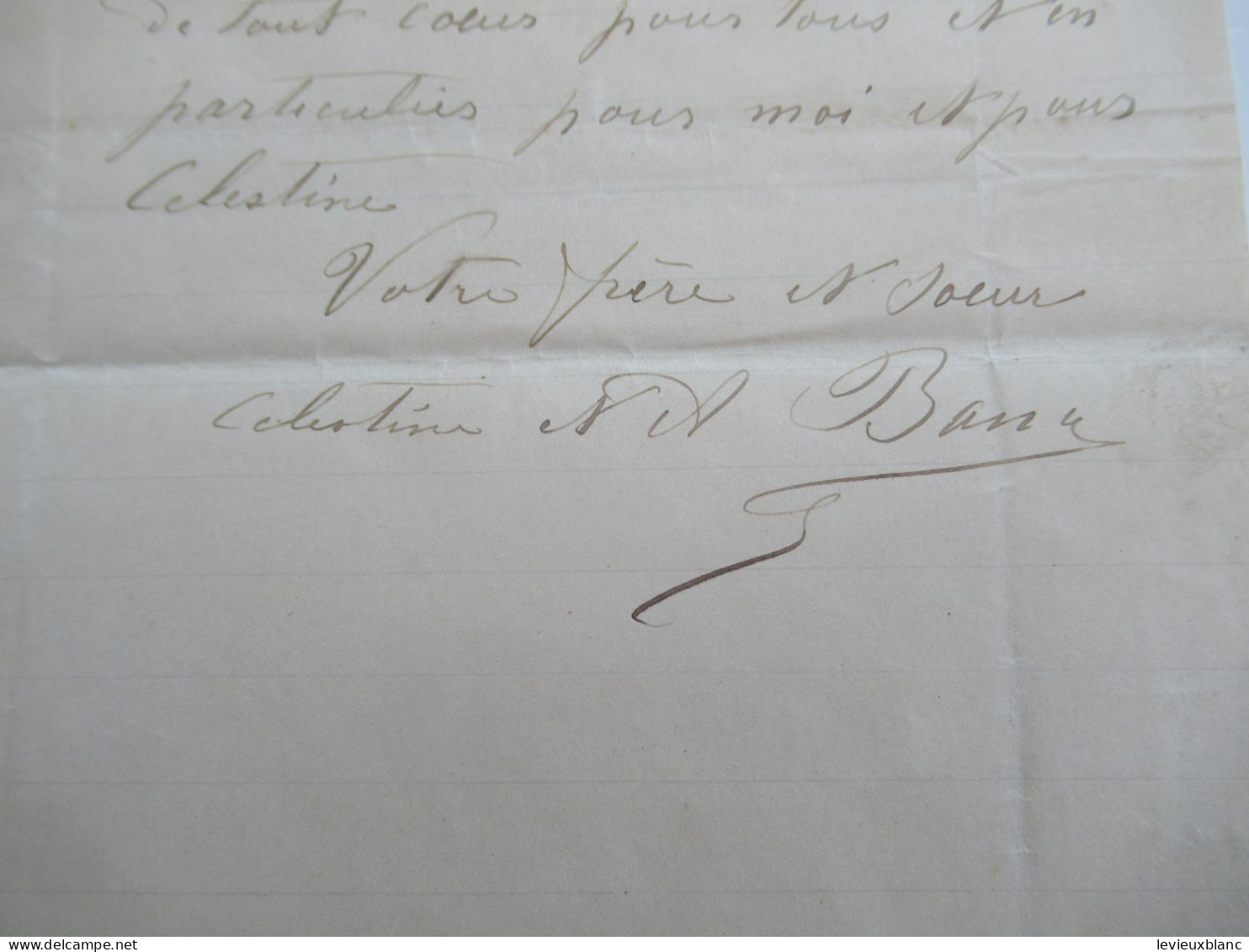 Lettre De Nouvel An Avec Chromo/" Chère Sœur" / Célestine & Albert Bance /Vers 1895 -1905                 CVE194 - Nieuwjaar