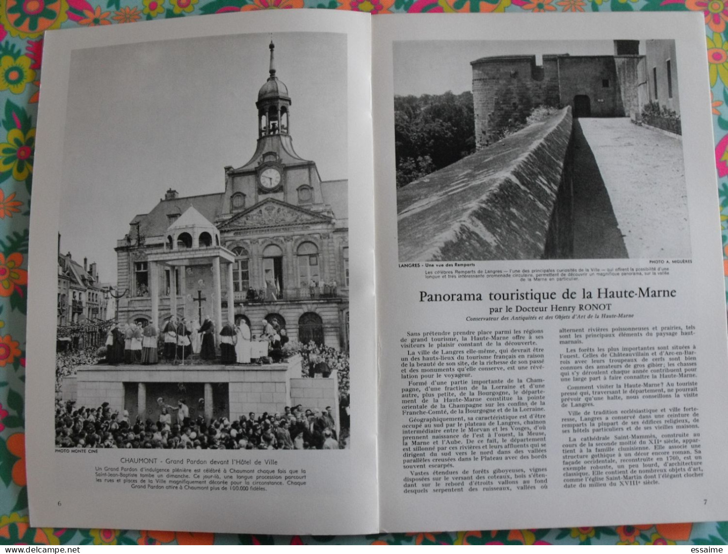 La France à Table N° 116. 1965. Haute-Marne. Chaumont Joinville Donjeux Vignory Bourbonne Langres Prangey. Gastronomie - Tourismus Und Gegenden