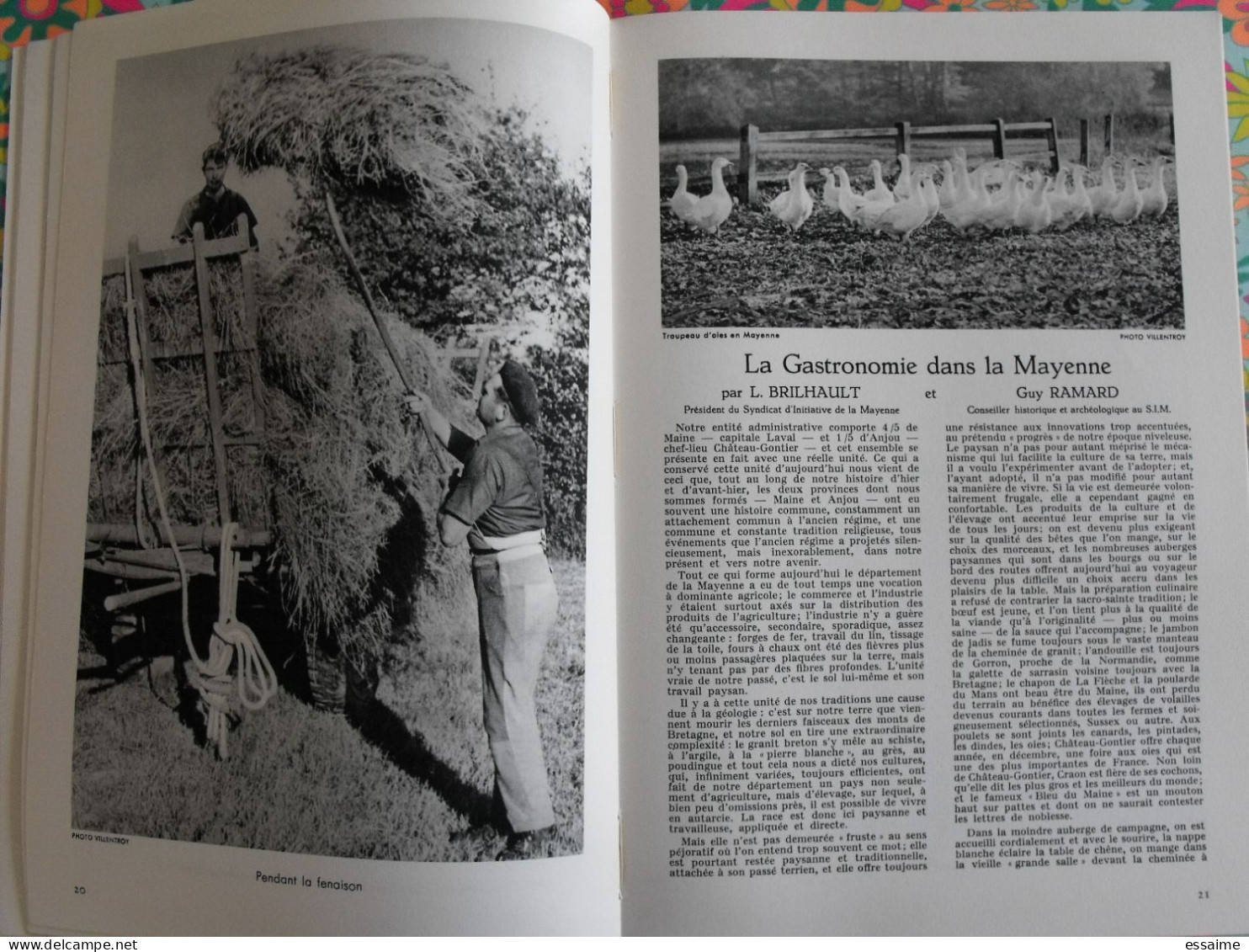 La France à table n° 102. 1963. Mayenne. laval daon chateau-gontier jublains mézangers st cénéré chemazé. gastronomie