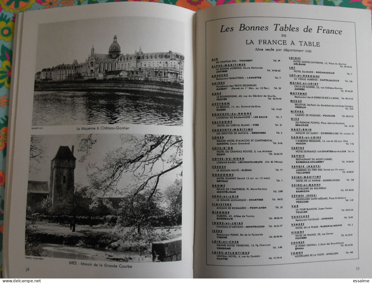 La France à table n° 102. 1963. Mayenne. laval daon chateau-gontier jublains mézangers st cénéré chemazé. gastronomie