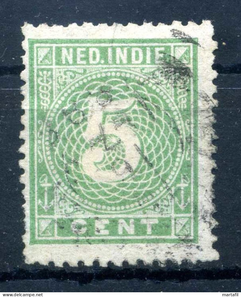 1883-90 Ned. Indie N.21 USATO (india Olandesi) - Nederlands-Indië