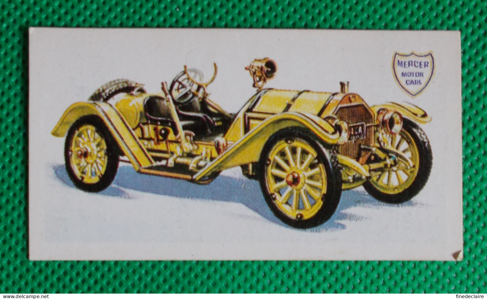 Trading Card - Brooke Bond Tea- History Of The Motor Car - 1914 Mercer Type 35 Raceaout  (6,8 X 3,7)-Série 50 - N° 15 - Moteurs