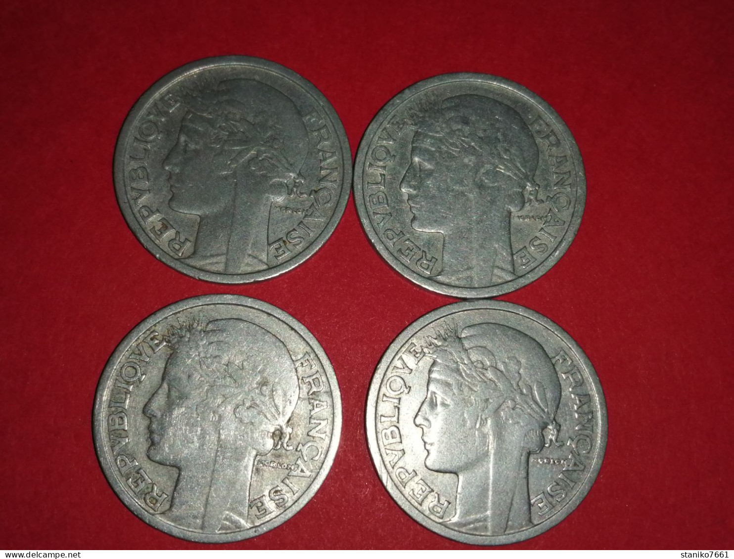 4 Monnaies Françaises 2 Francs MORLON 1945 1945 B ALUMINIUM Voir Photos - 2 Francs