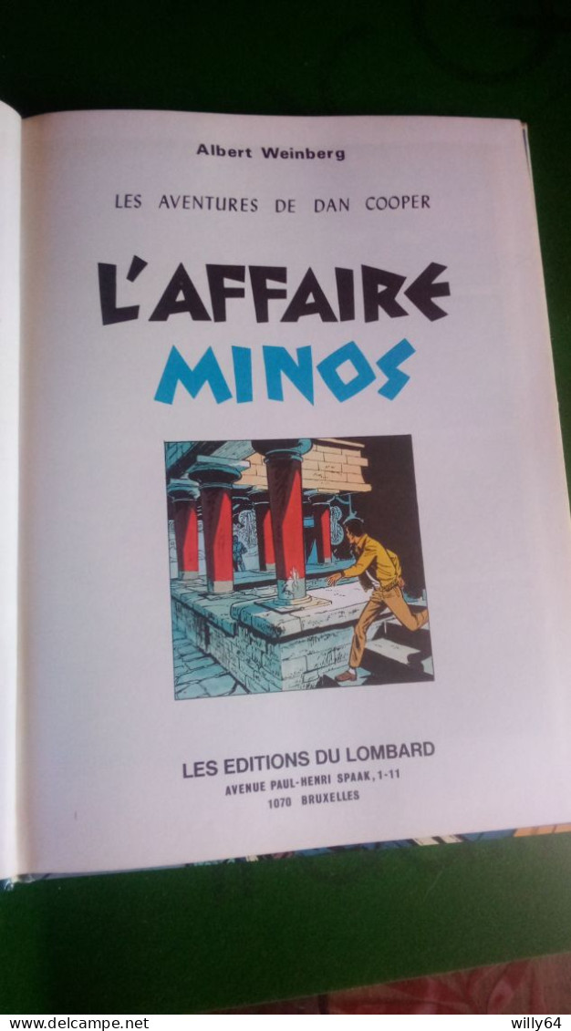 DAN COOPER    " L'Affaire MINOS "  EO 1974  Editions Du LOMBARD   TBE - Dan Cooper