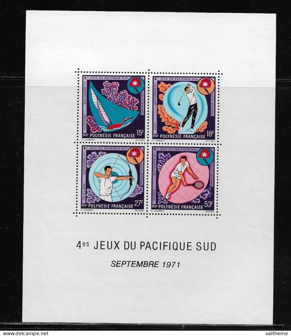 POLYNESIE  (OCPOL - 710 )  1971  N° YVERT ET TELLIER  N° 2   N** - Blocs-feuillets