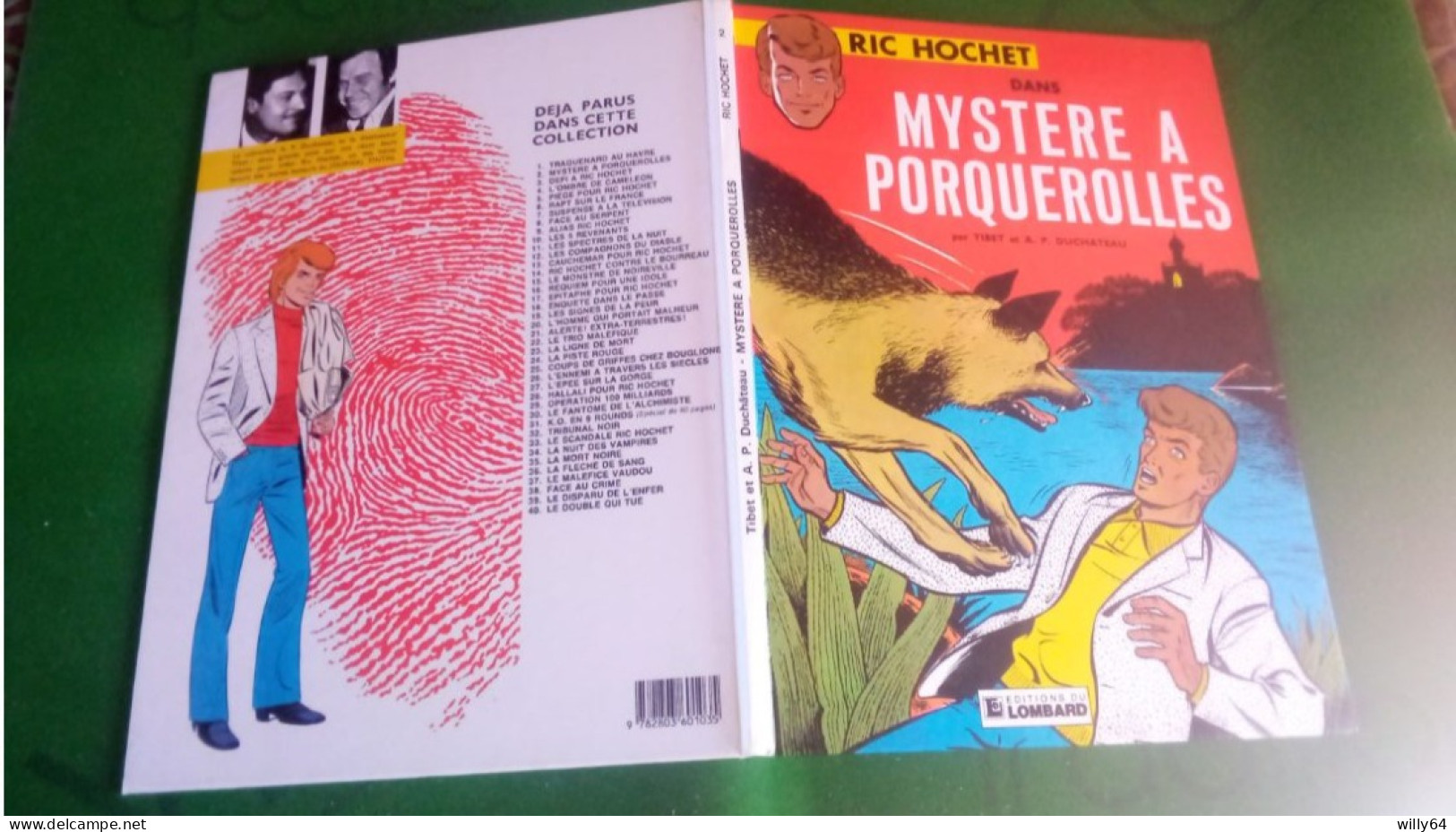 RIC HOCHET   " Mystère à PORQUEROLLES  "  T2   1983  LOMBARD   Comme Neuve - Ric Hochet