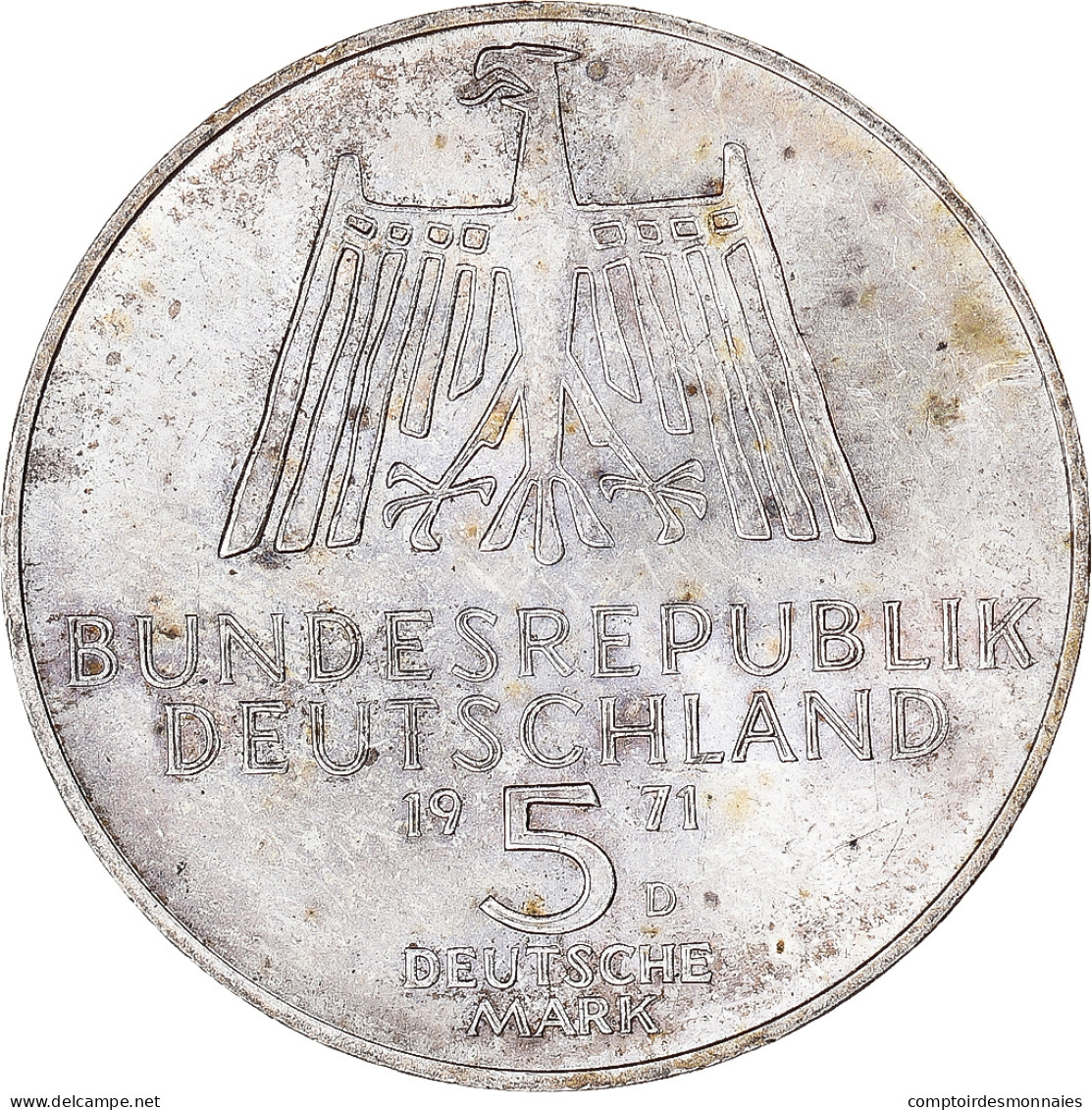 Monnaie, République Fédérale Allemande, 5 Mark, 1971, Munich, Germany, TTB+ - 5 Mark