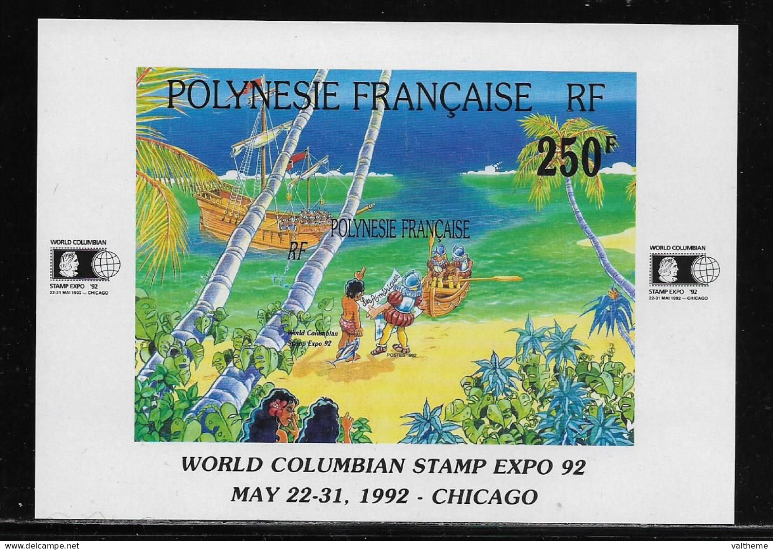 POLYNESIE  (OCPOL - 722 )  1992  N° YVERT ET TELLIER  N° 20   N** - Blocs-feuillets