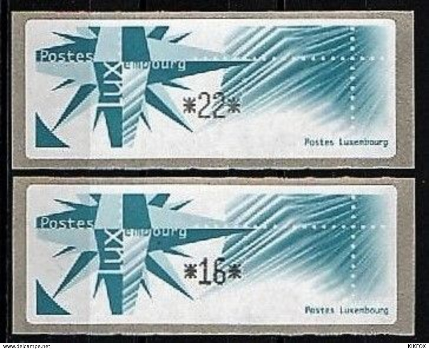 Luxembourg , Luxemburg , 1997, MI NR 4 ,AUTOMATENMARKE, DISTRIBUTEUR , 2 WERTE - Automatenmarken