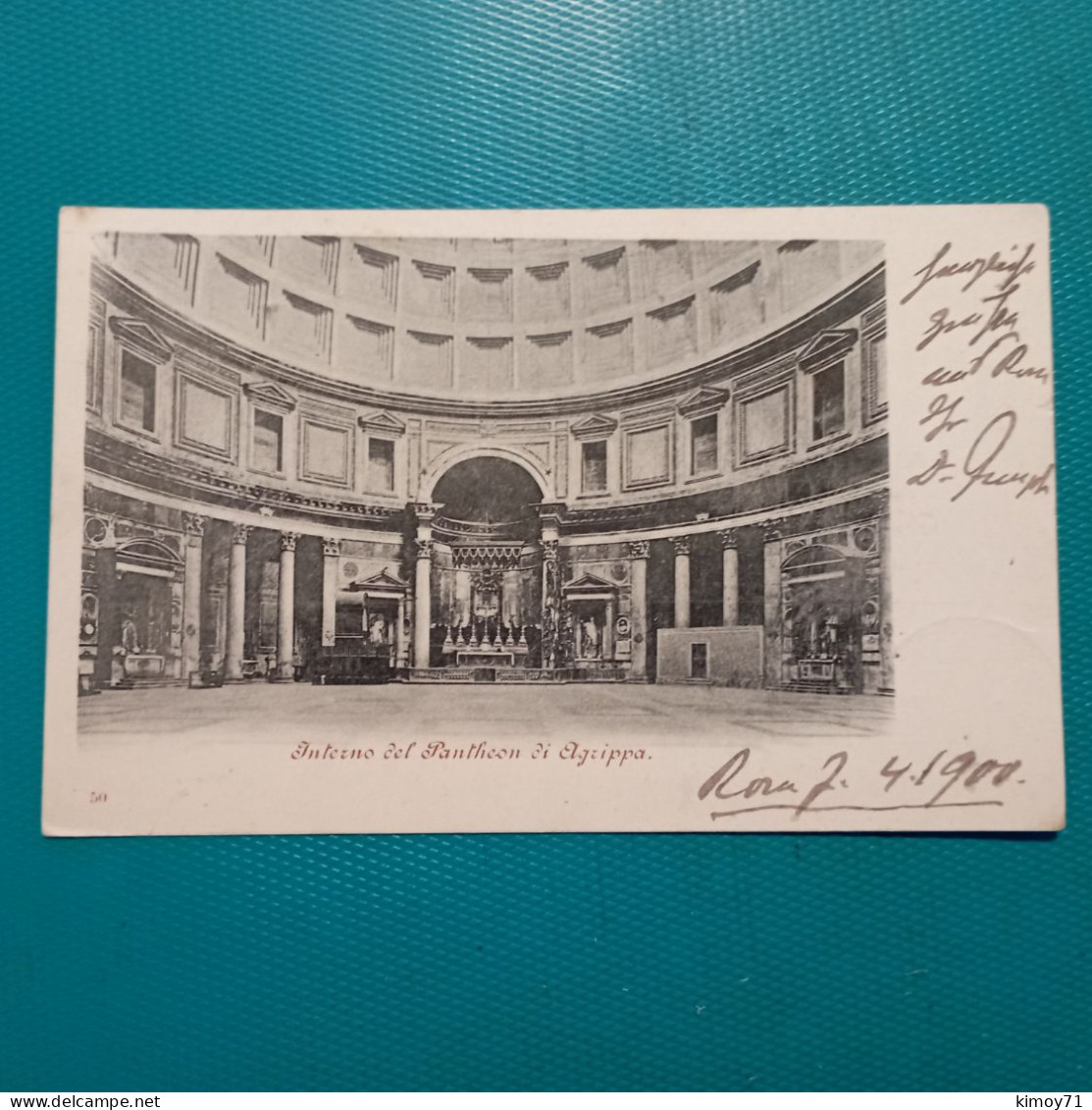 Cartolina Roma - Interno Del Pantheon Di Agriappia. Viaggiata 1900 - Pantheon