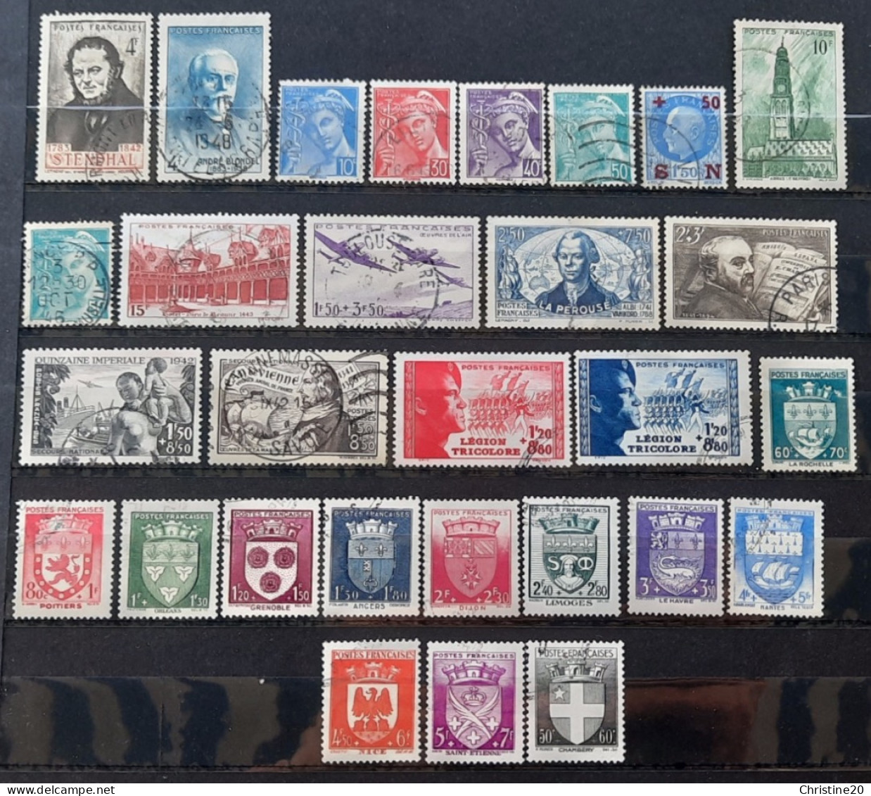 France 1942 Année Complete N°538/567 Ob TB Cote 83€ - 1940-1949