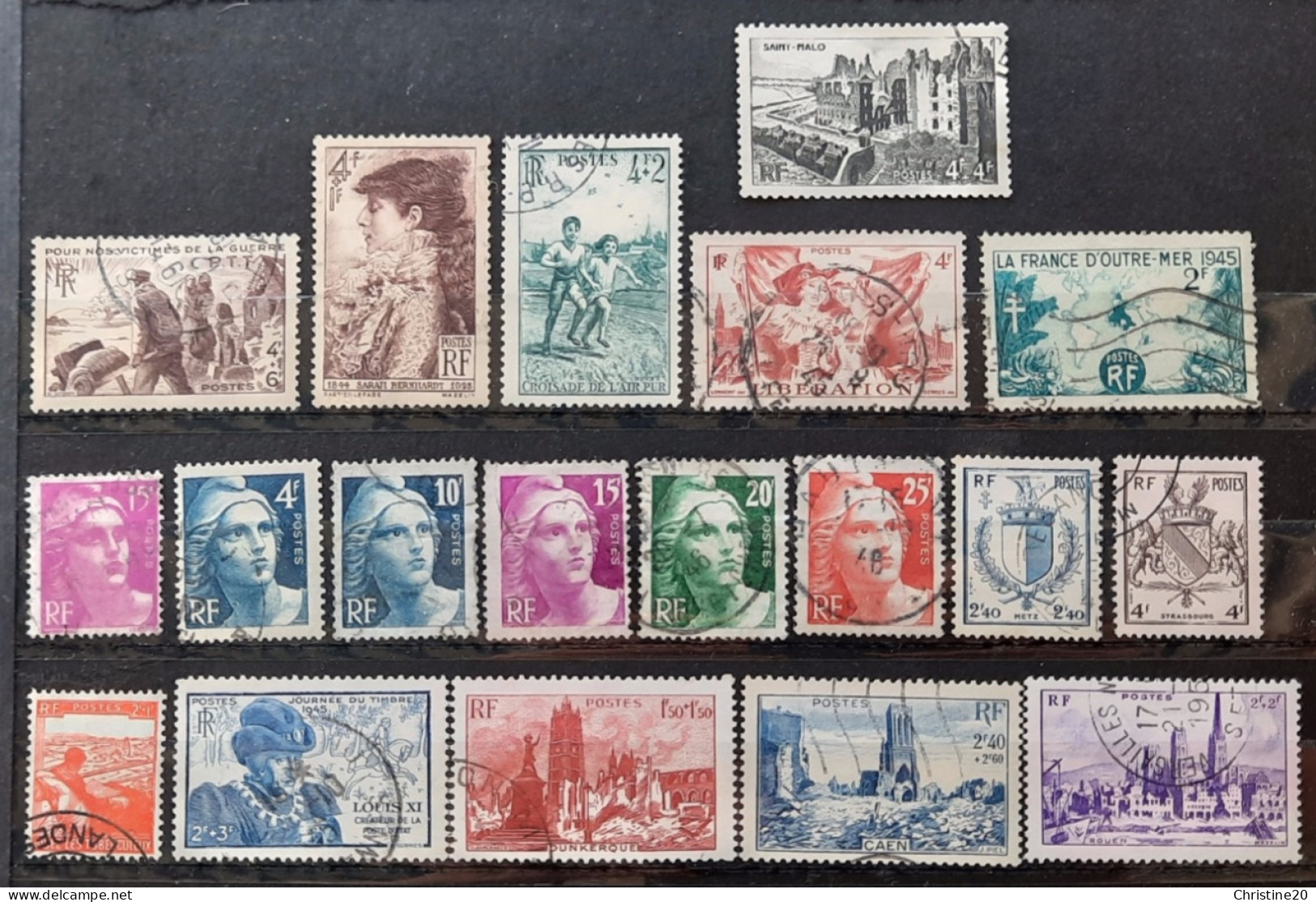 France 1945 Année Complete  N°669/747 Ob TB Cote 43€ - 1940-1949