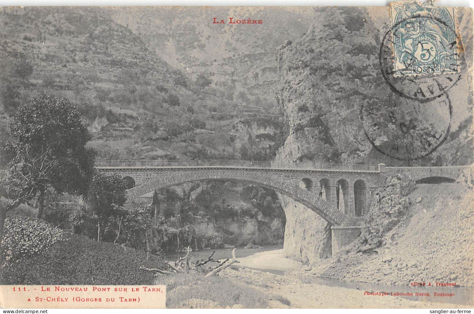 CPA 48 LE NOUVEAU PONT SUR LE TARN A SAINT CHELY GORGES DU TARN - Andere & Zonder Classificatie