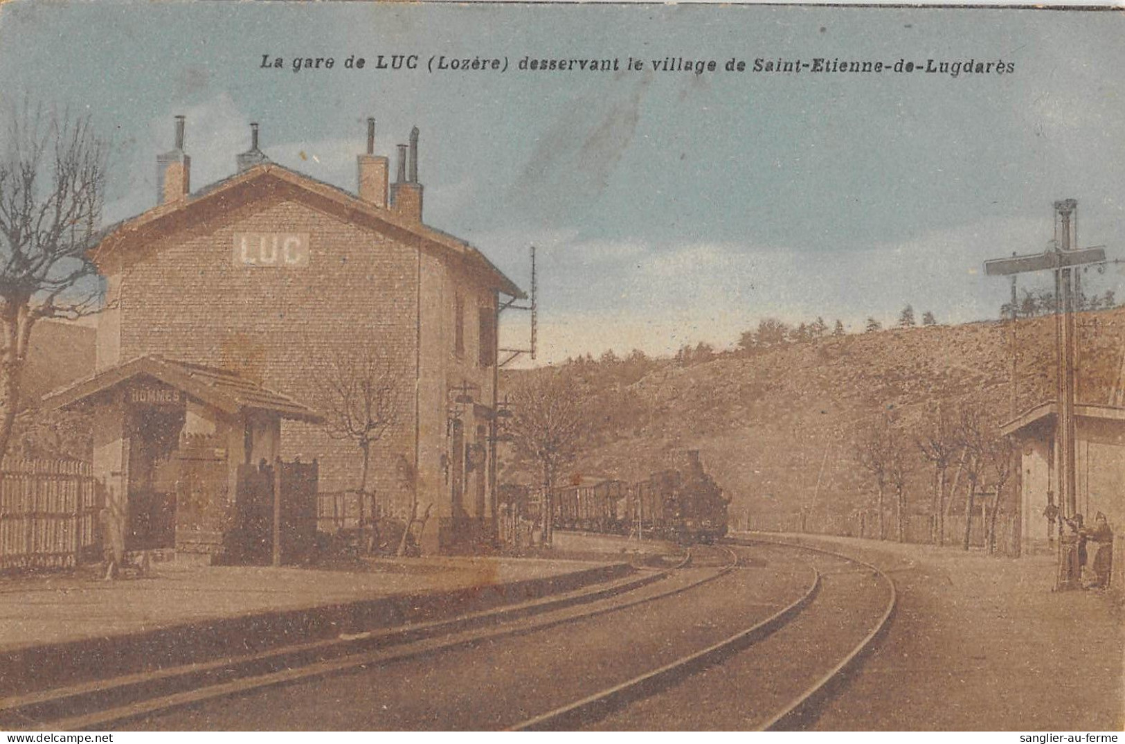 CPA 48 LA GARE DE LUC DESSERVANT LE VILLAGE DE SAINT ETIENNE DE LUGDARES - Sonstige & Ohne Zuordnung