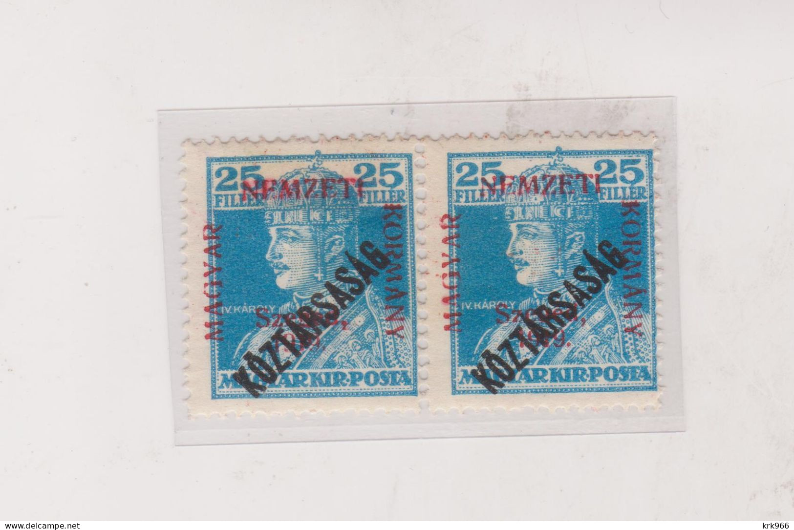 HUNGARY 1919 SZEGED SZEGEDIN Locals Mi 39 Pair  Hinged - Ortsausgaben