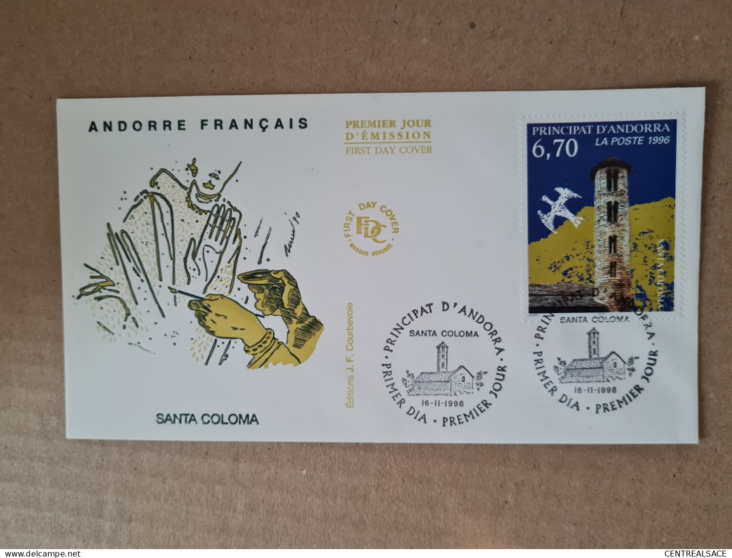 Lettre ANDORRE FDC 1996 SANTA COLOMA - Briefe U. Dokumente