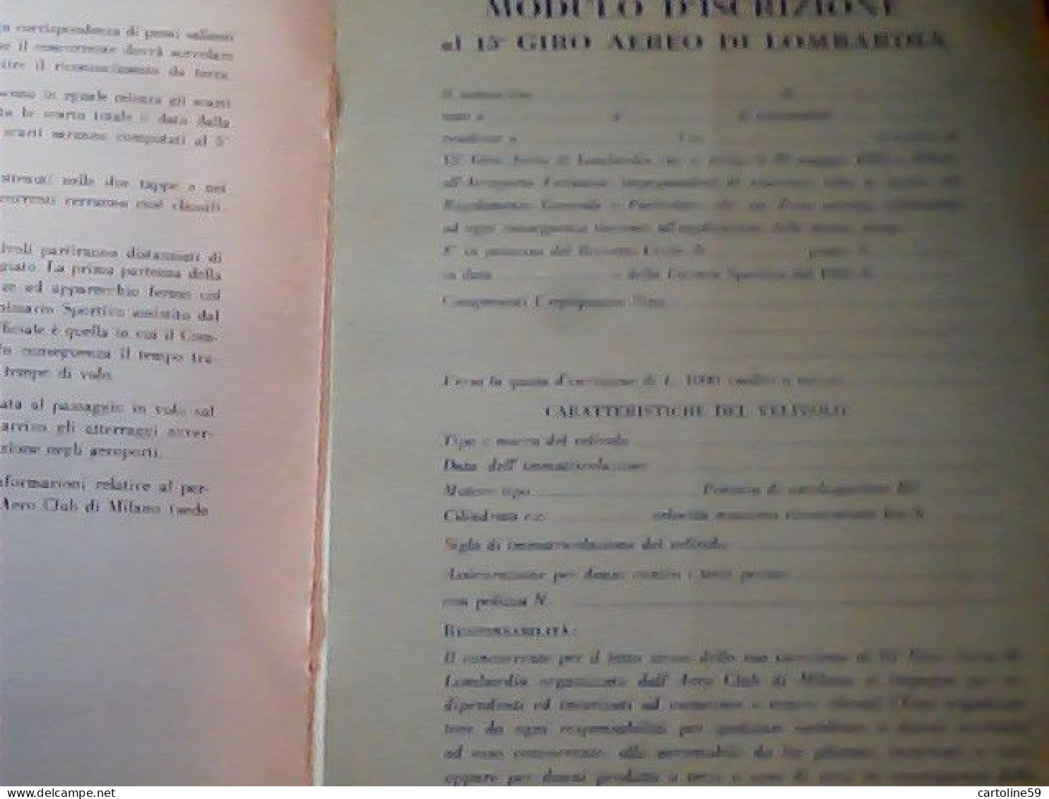 LIBRETTO 15 XV GIRO AEREO DI LOMBARDIA CON CARTINE MAPPE APPUNTI  S SARTORI 1955 JI10810 - Cadeaux Promotionnels