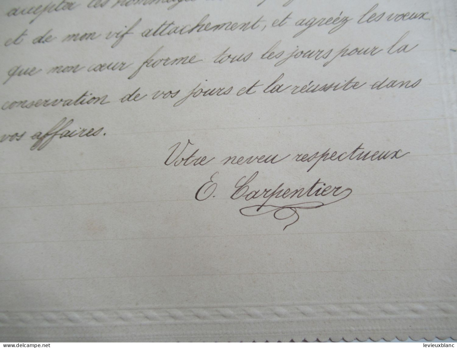 Lettre De Nouvel An Avec Chromo/"Cher Oncle Et Chère Tante"/Raoul  & E . Carpentier/ Vers 1905          CVE203 - New Year