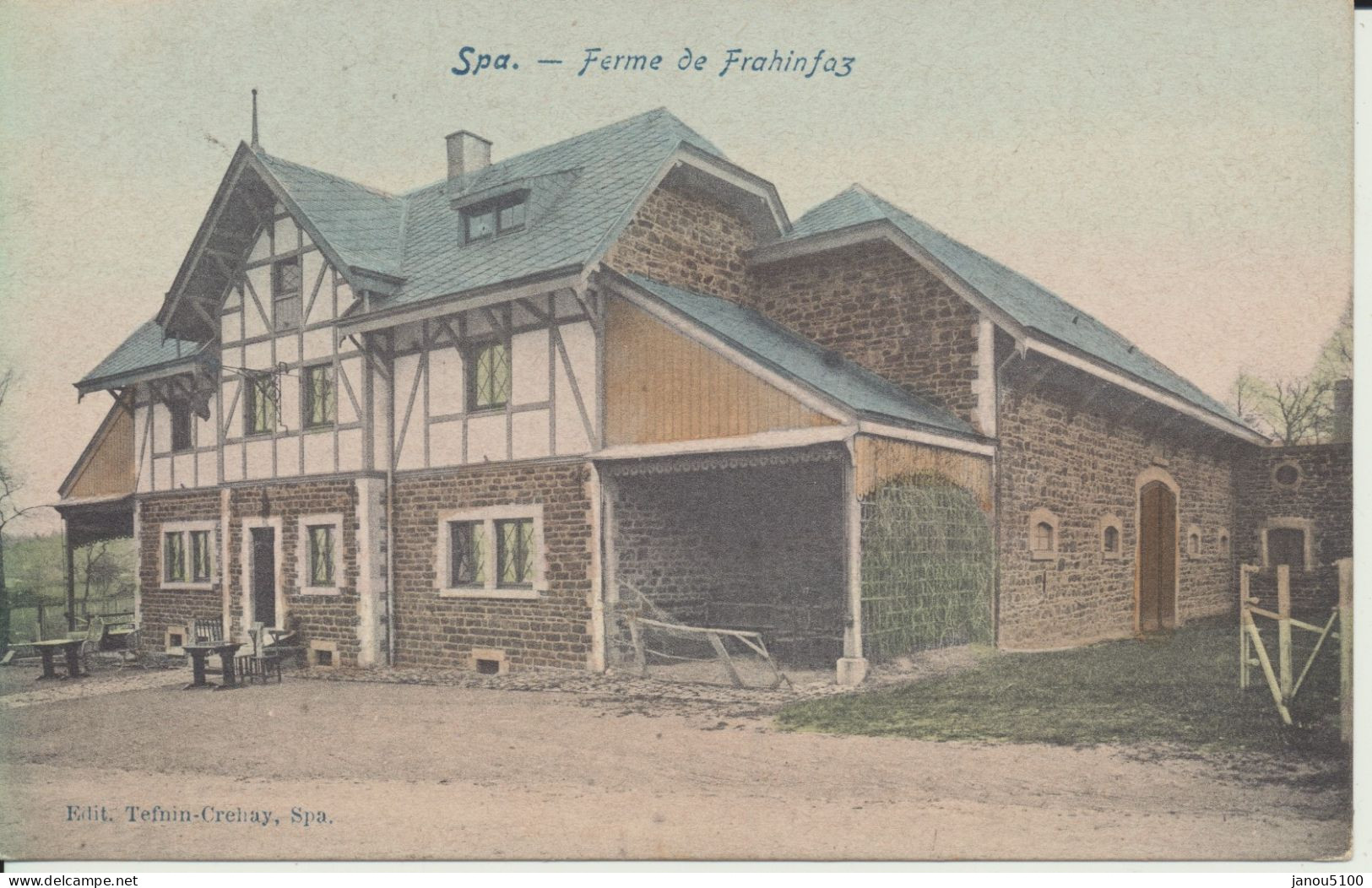 CARTES POSTALES   BELGIQUE      SPA      FERME DE FRAHINFAZ        1906. - Spa