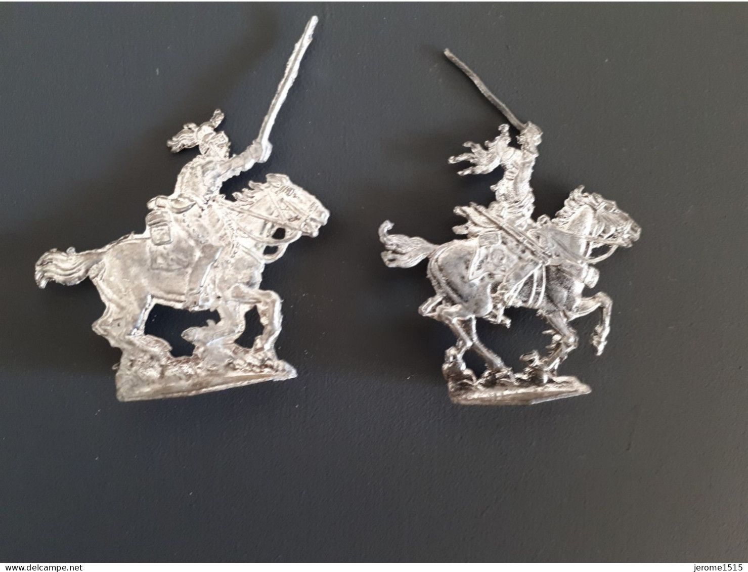 Petits Soldats Plats En étain 3,5 Cm Cuirassier Et Dragon Premier Empire & - Soldats De Plomb