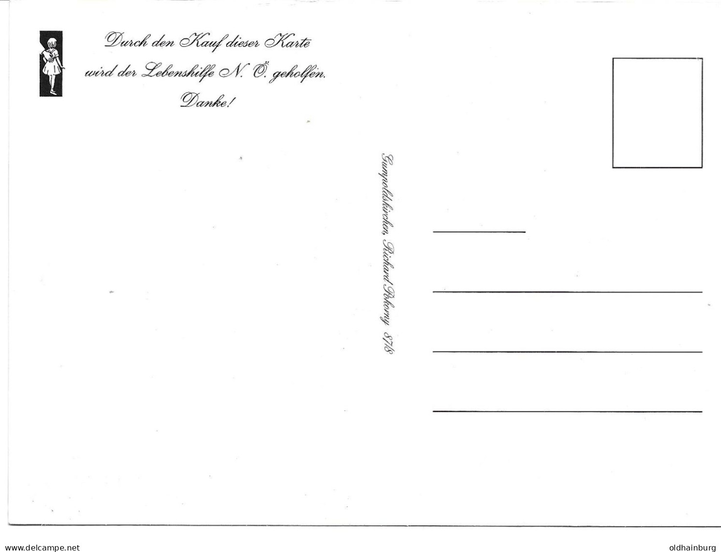 2305h: AK Hauptplatz Gumpoldskirchen, Lebenshilfe- Spendenkarte 1987, Ungelaufen - Mödling