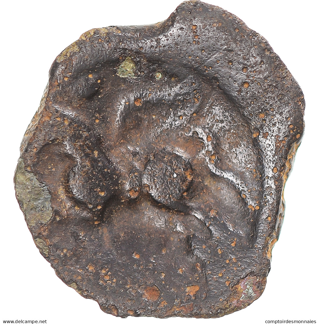 Monnaie, Suessions, Bronze Au Cheval Ailé, Ier Siècle AV JC, B+, Potin - Gauloises