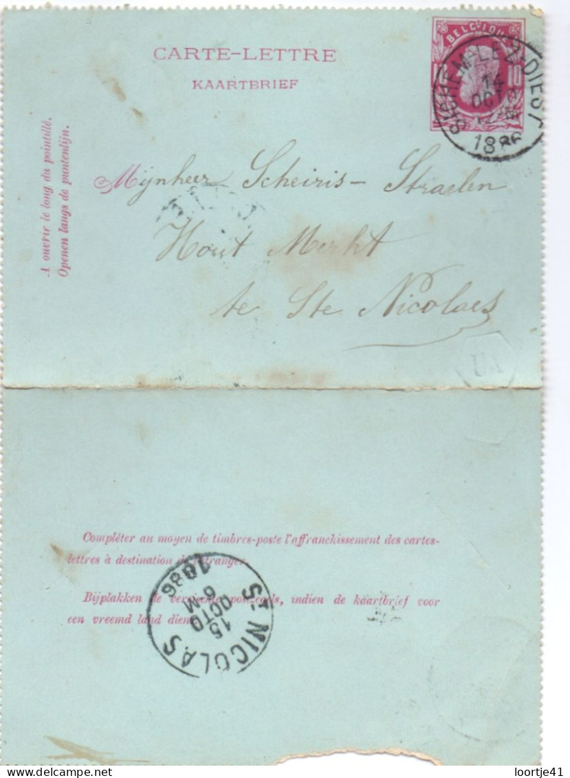 Carte Lettre - Naar Sint Niklaas, Saint Nicolas - Cachet Stempel Sichem Zichem 1886 - Letter Covers