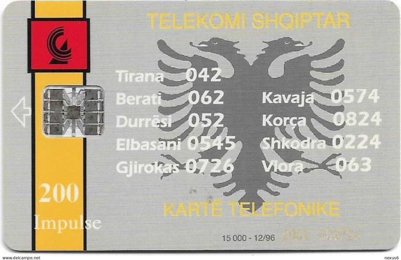 Albania - Albtelecom - BKT Bank - ALB-10, 12.1996, 200Units, 15.000ex, Used - Albanie