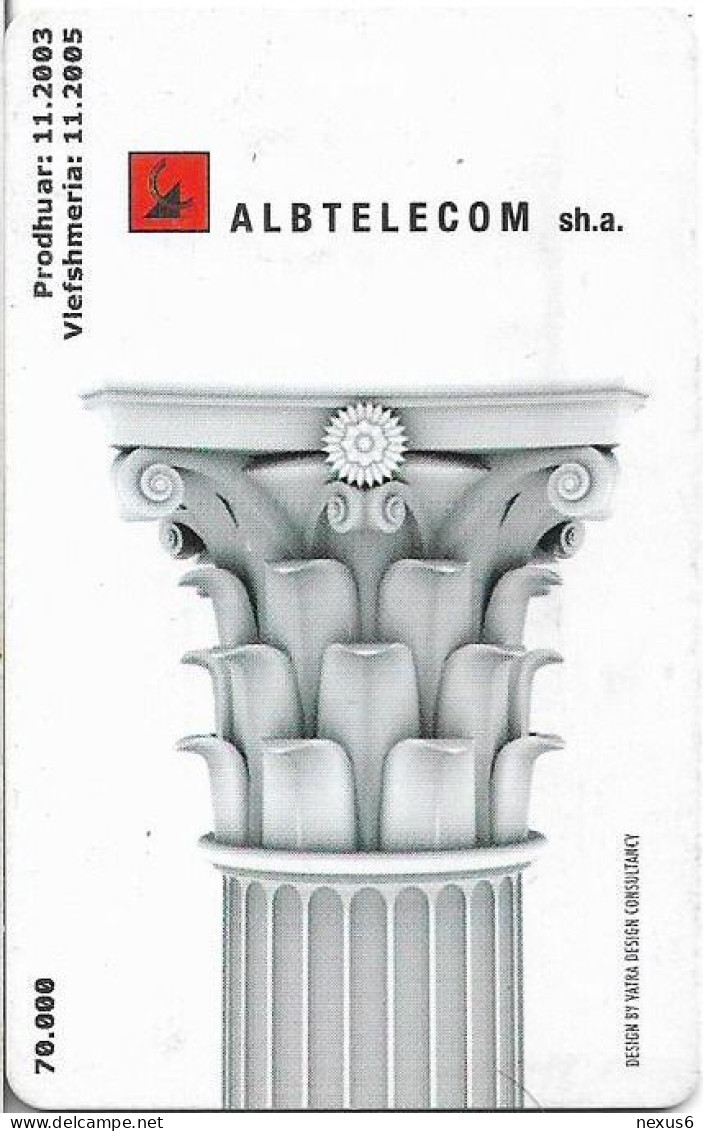 Albania - Albtelecom - Company Logo - ALB-94, 11.2003, 100Units, 70.000ex, Used - Albanië