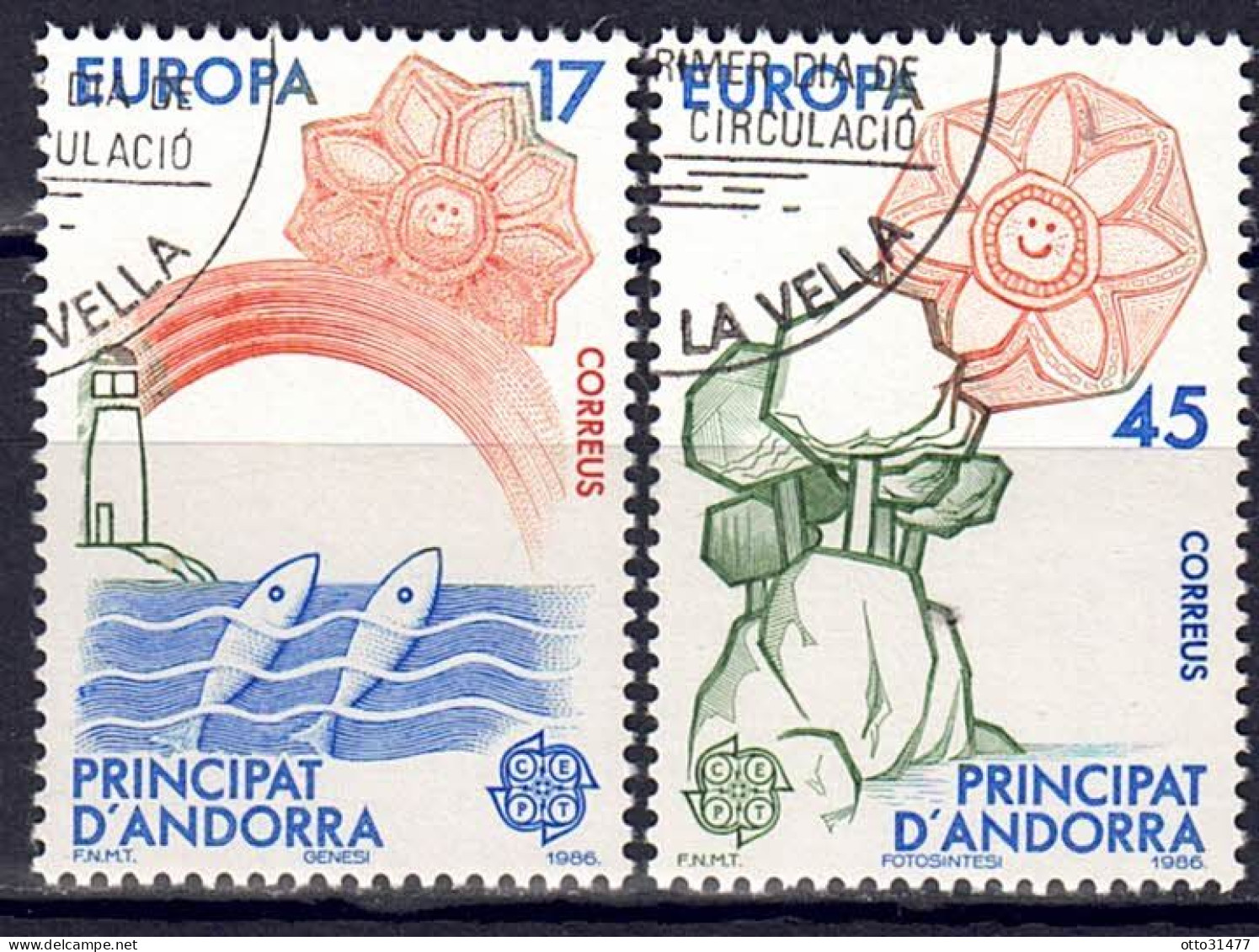 Andorra (span. Post) 1986 - EUROPA, Nr. 188 - 189, Gestempelt / Used - Gebruikt