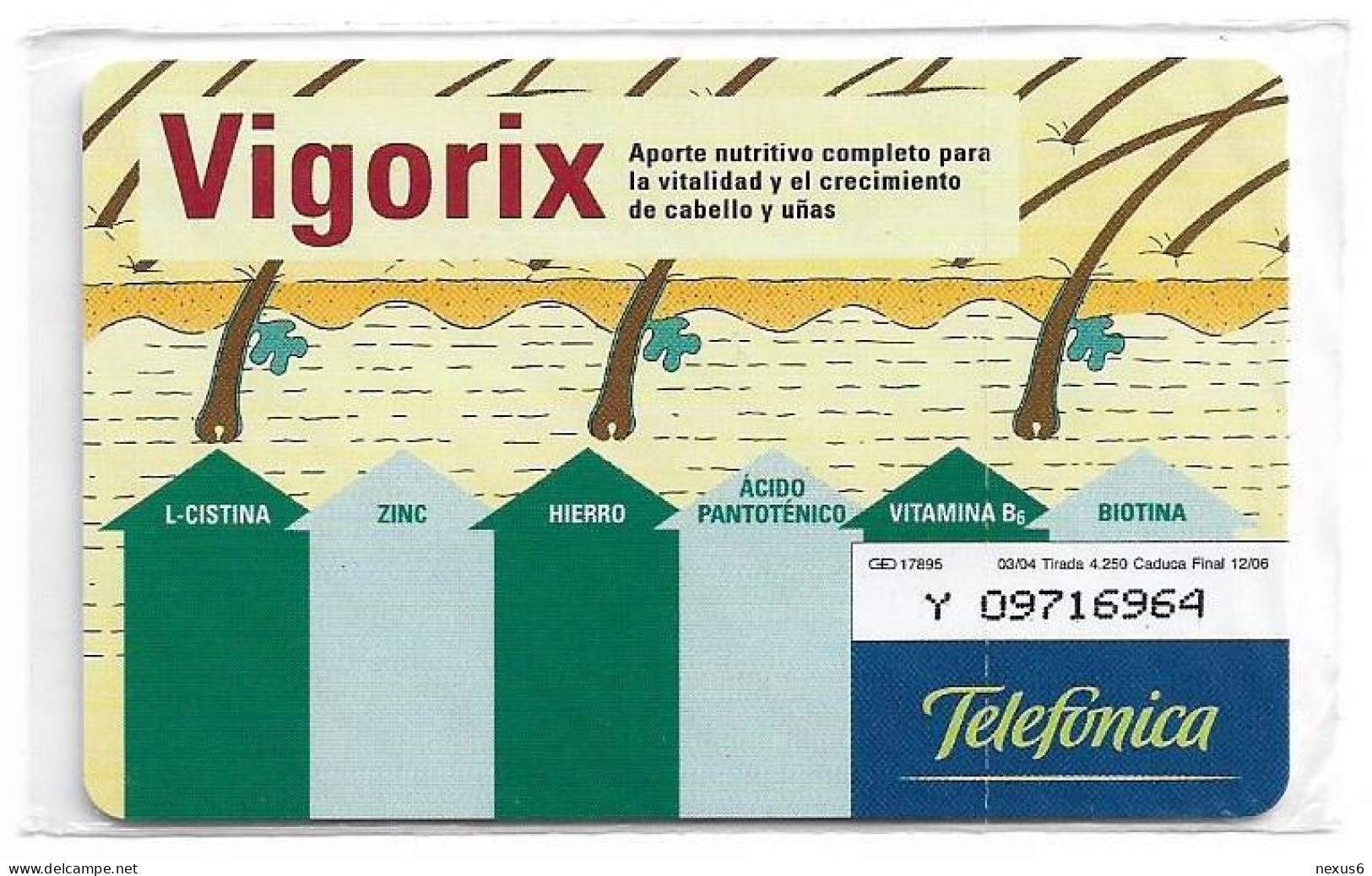 Spain - Telefónica - Vigorix - P-548 - 03.2004, 6€, 4.250ex, NSB - Privatausgaben