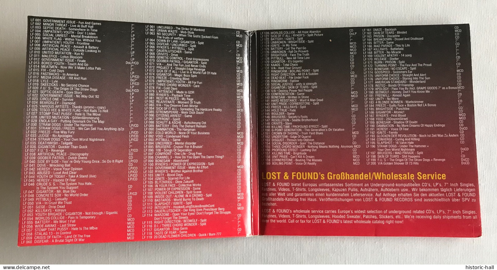 LOST & FOUND RECORDS - V/a - CD PROMO - 1995 - XXX HARDCORE XXXX - Punk