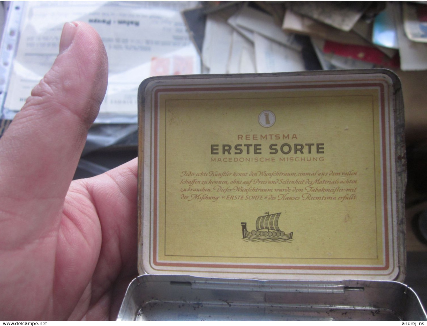 Old Tin Box Reemtsma Erste Sorte - Schnupftabakdosen (leer)