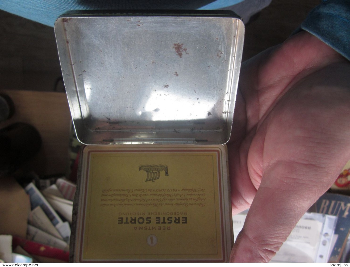 Old Tin Box Reemtsma Erste Sorte - Contenitori Di Tabacco (vuoti)