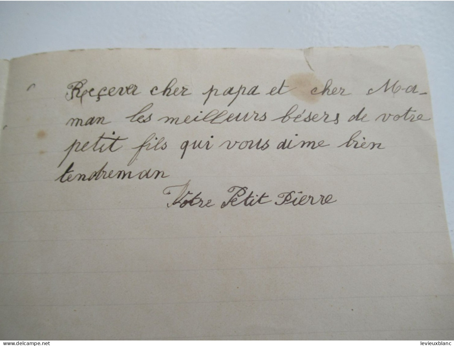 Lettre De Nouvelle  Année Avec Chromo/"Mon Cher Papa , Ma Chère Maman"/Votre Petit Pierre/ 1902     CVE212 - Nieuwjaar