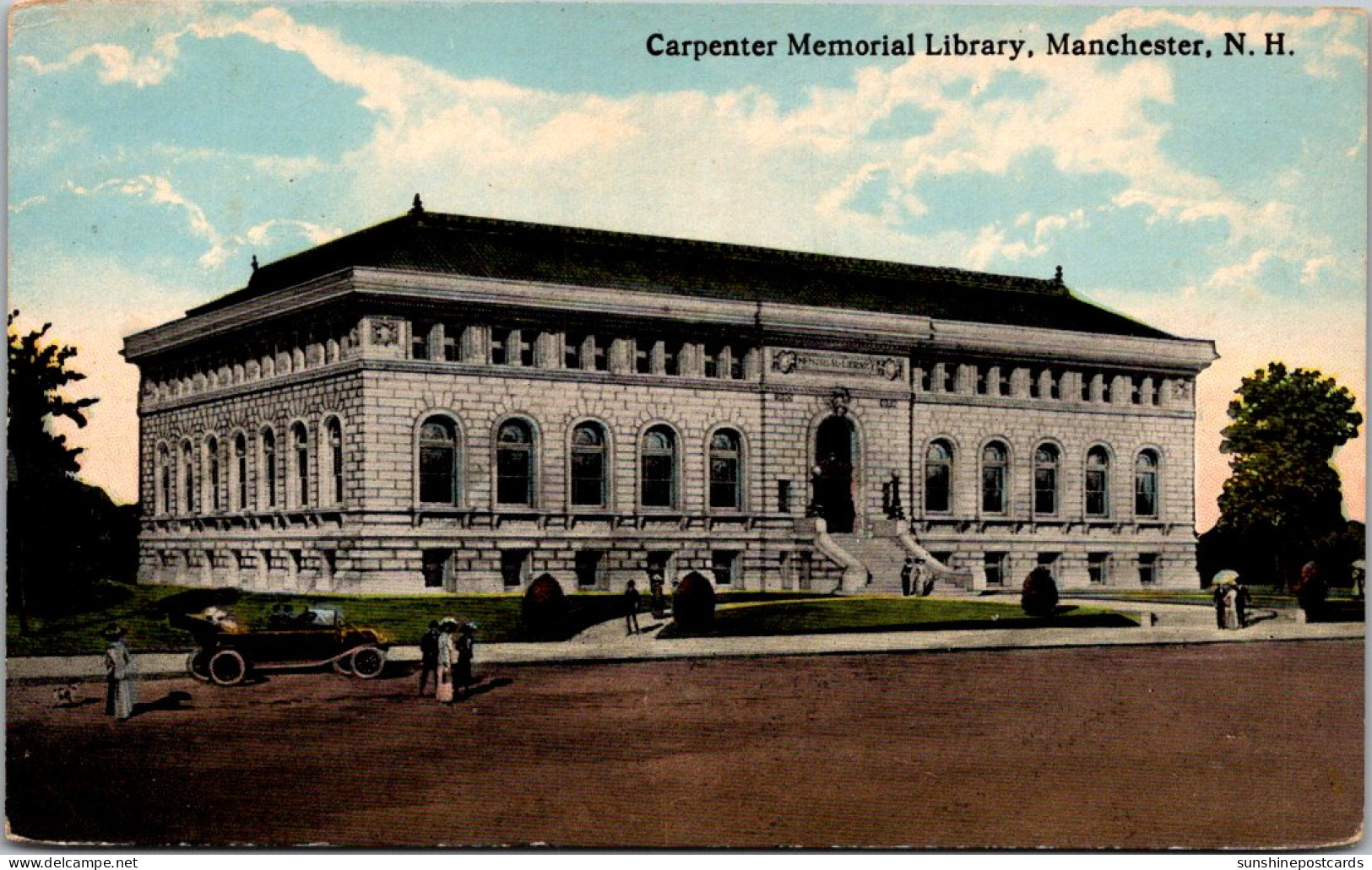 New Hamsphire Manchester Carpenter Memorial Library Curteich - Manchester