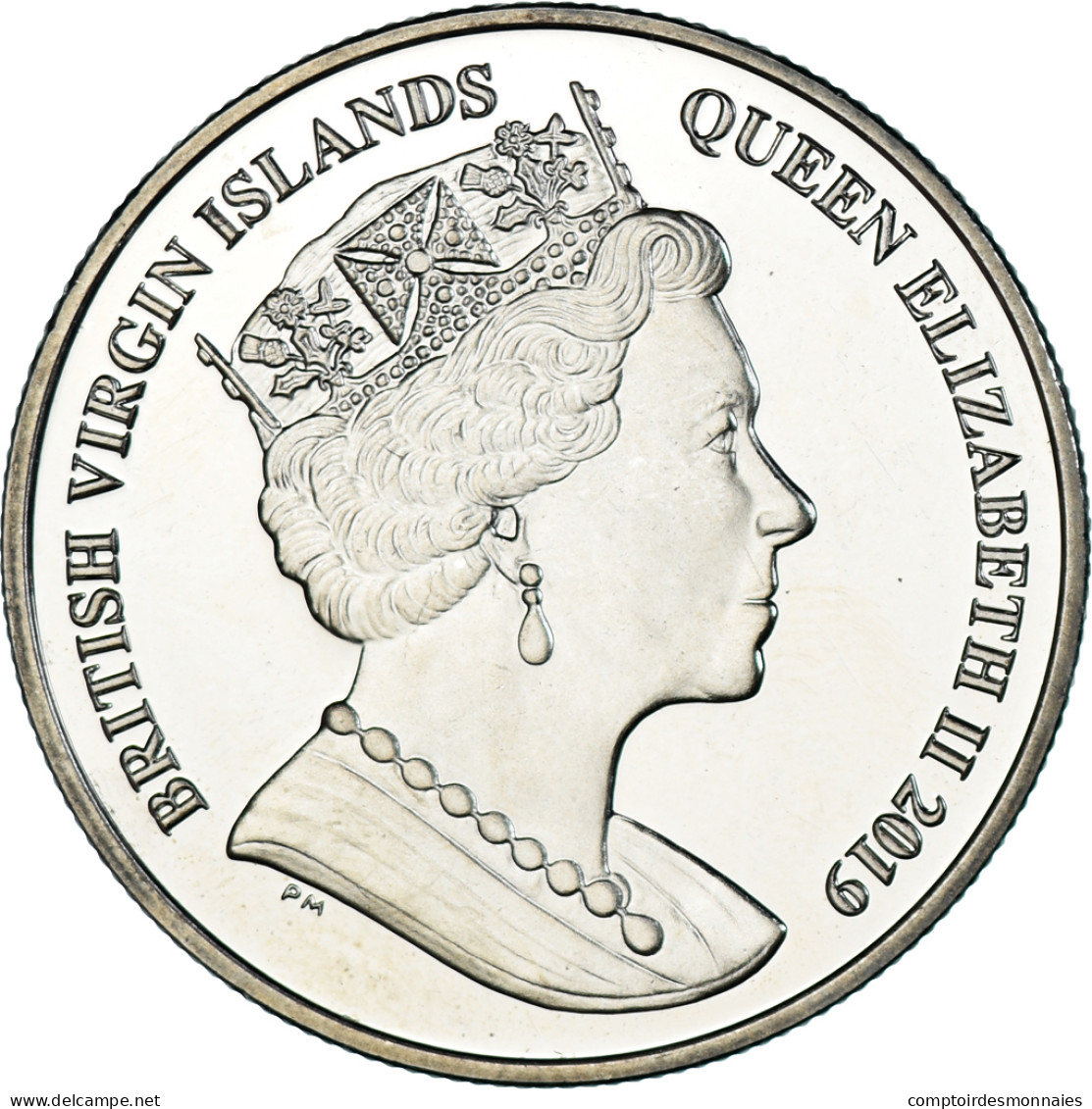 Monnaie, Îles Vierges Britanniques, Dollar, 2019, Pobjoy Mint, Poisson - Iles Vièrges Britanniques