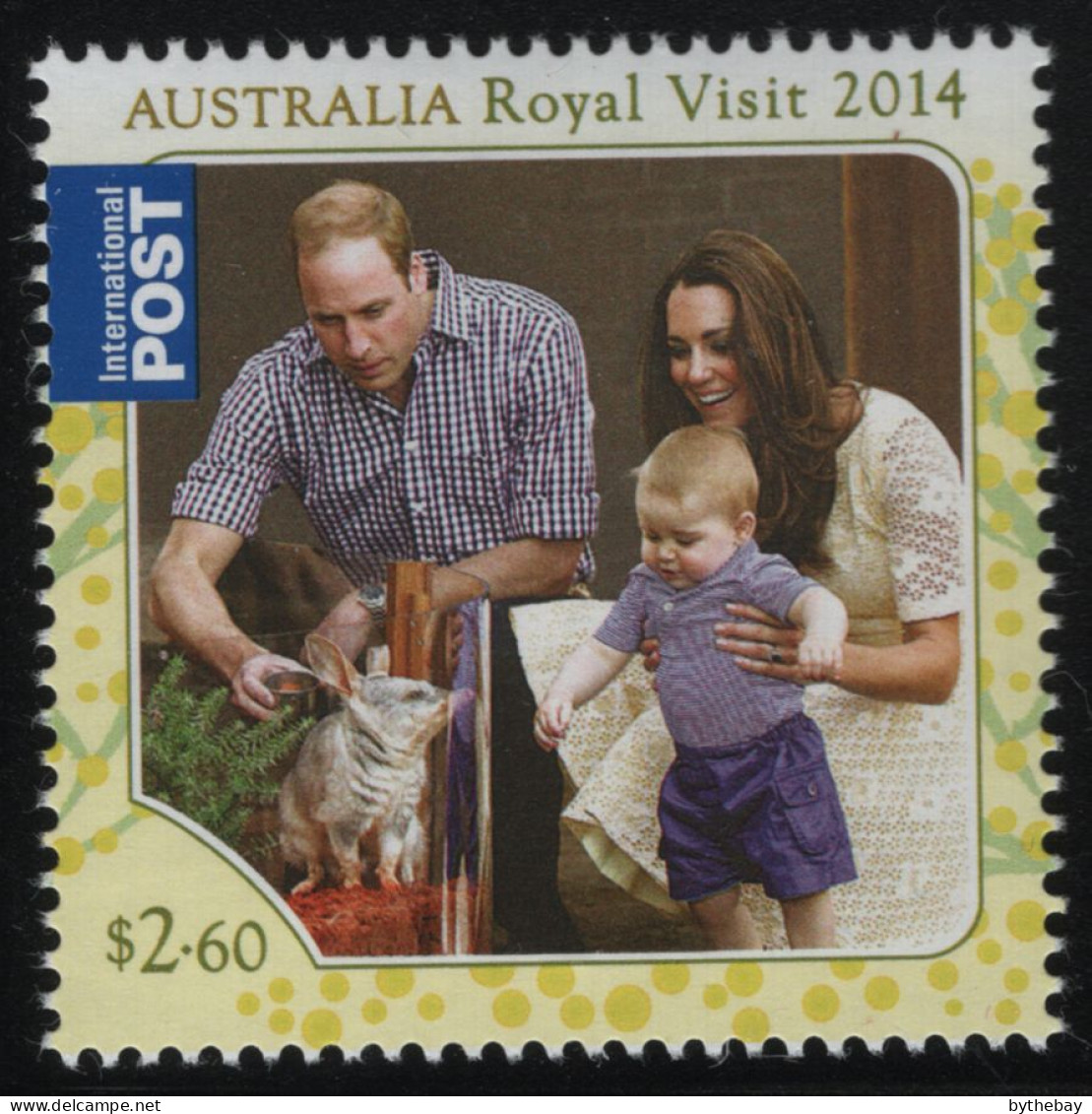 Australia 2014 MNH Sc 4132 $2.60 Prince William, Cate, George, Bilby Royal Visit - Mint Stamps