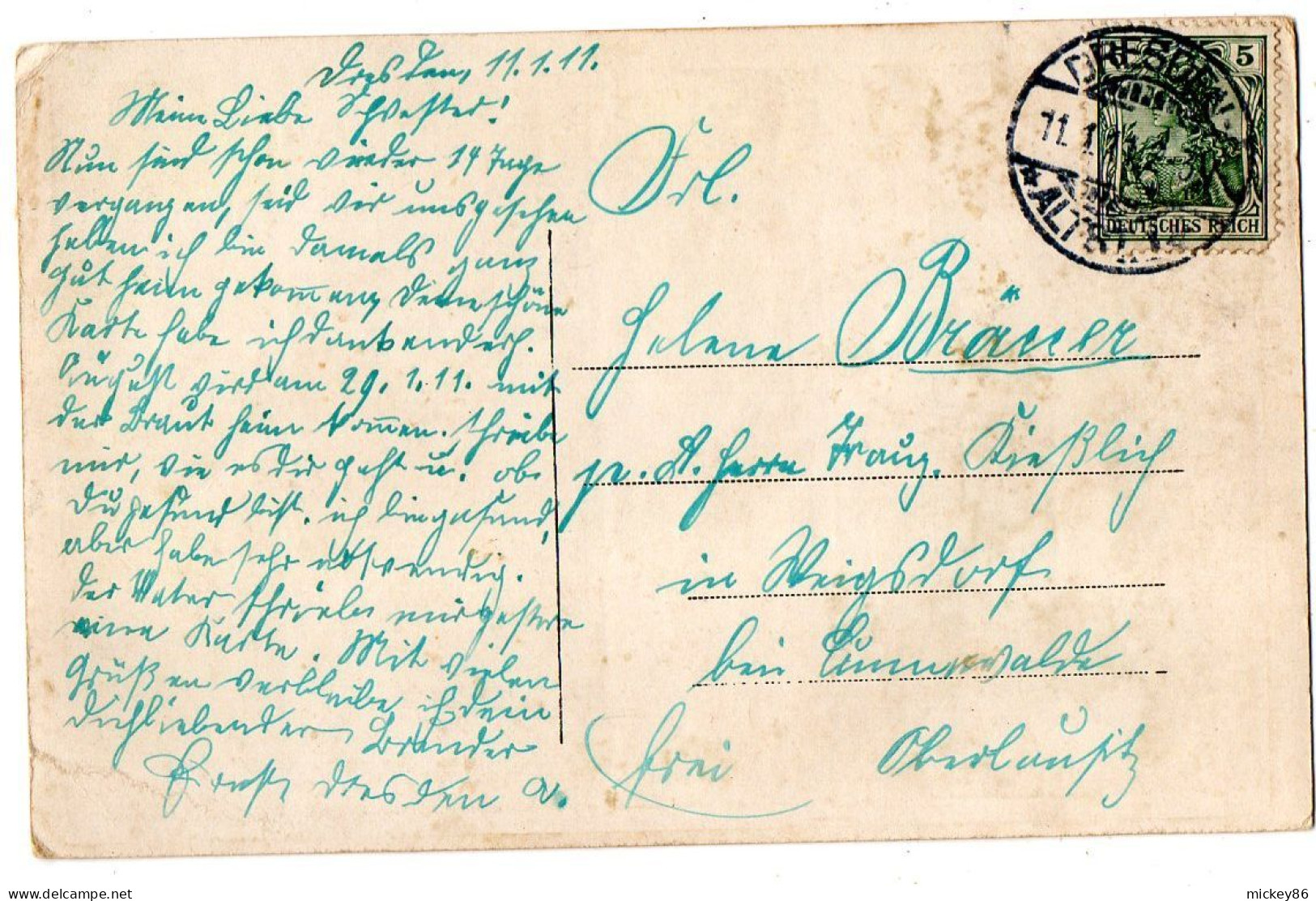 Allemagne -- DRESDEN--1911 -- Multivues....timbre...cachet - Dresden