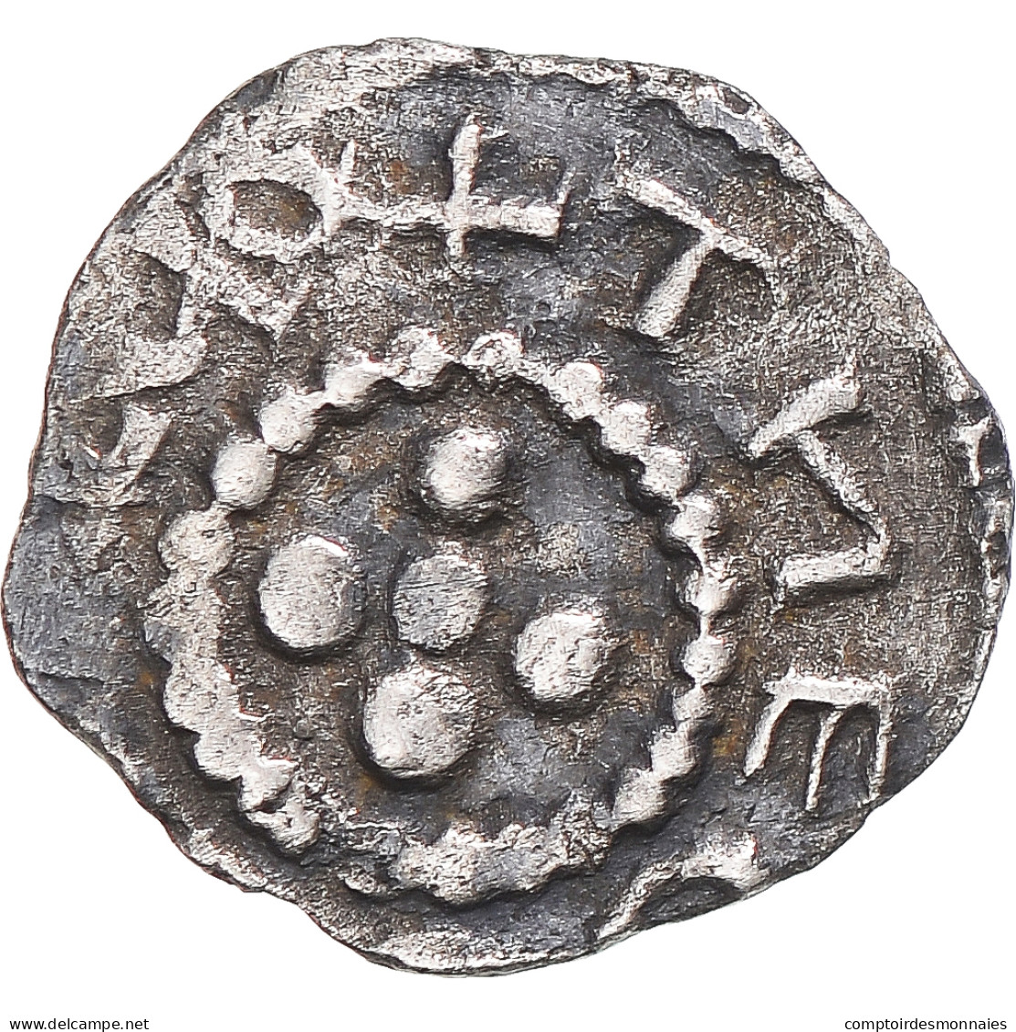 Monnaie, France, Denier Au Cheval, VIIth Century, Bourges, TTB, Argent - 470-751 Merovinger