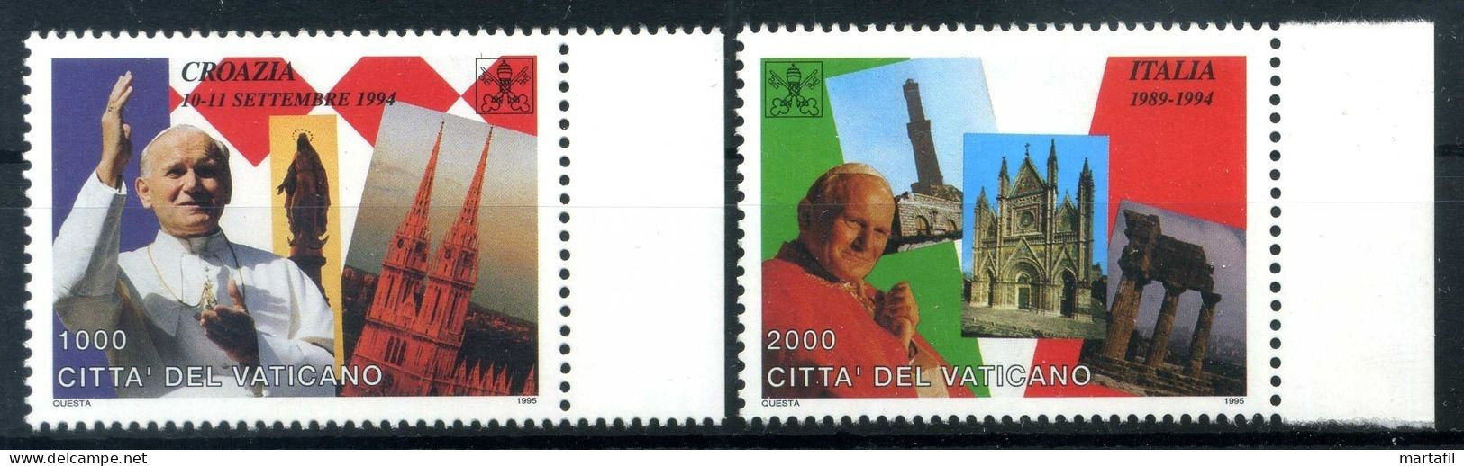 1995 VATICANO SET MNH ** Giovanni Paolo II - Ungebraucht