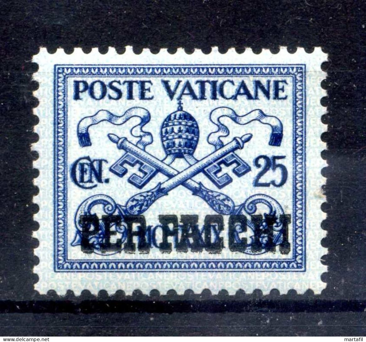 1931 VATICANO PACCHI POSTALI N.4 * 25 Centesimi - Pacchi Postali