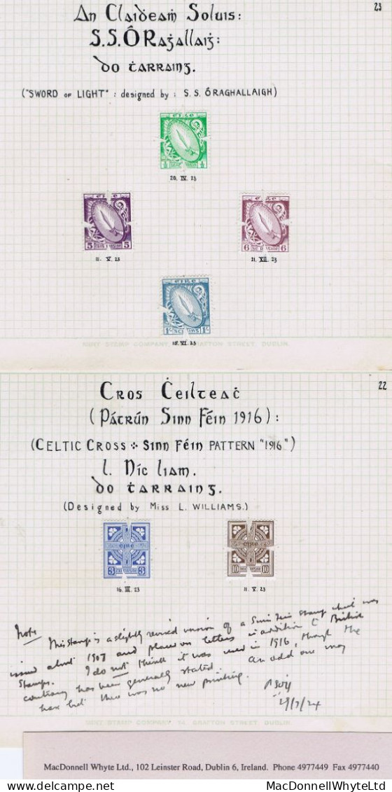 Ireland 1922-23 First Definitives Wmk SE ½d To 1/- Set Of 12 Mint Unmounted On Myatt Grafton Album Pages - Ungebraucht