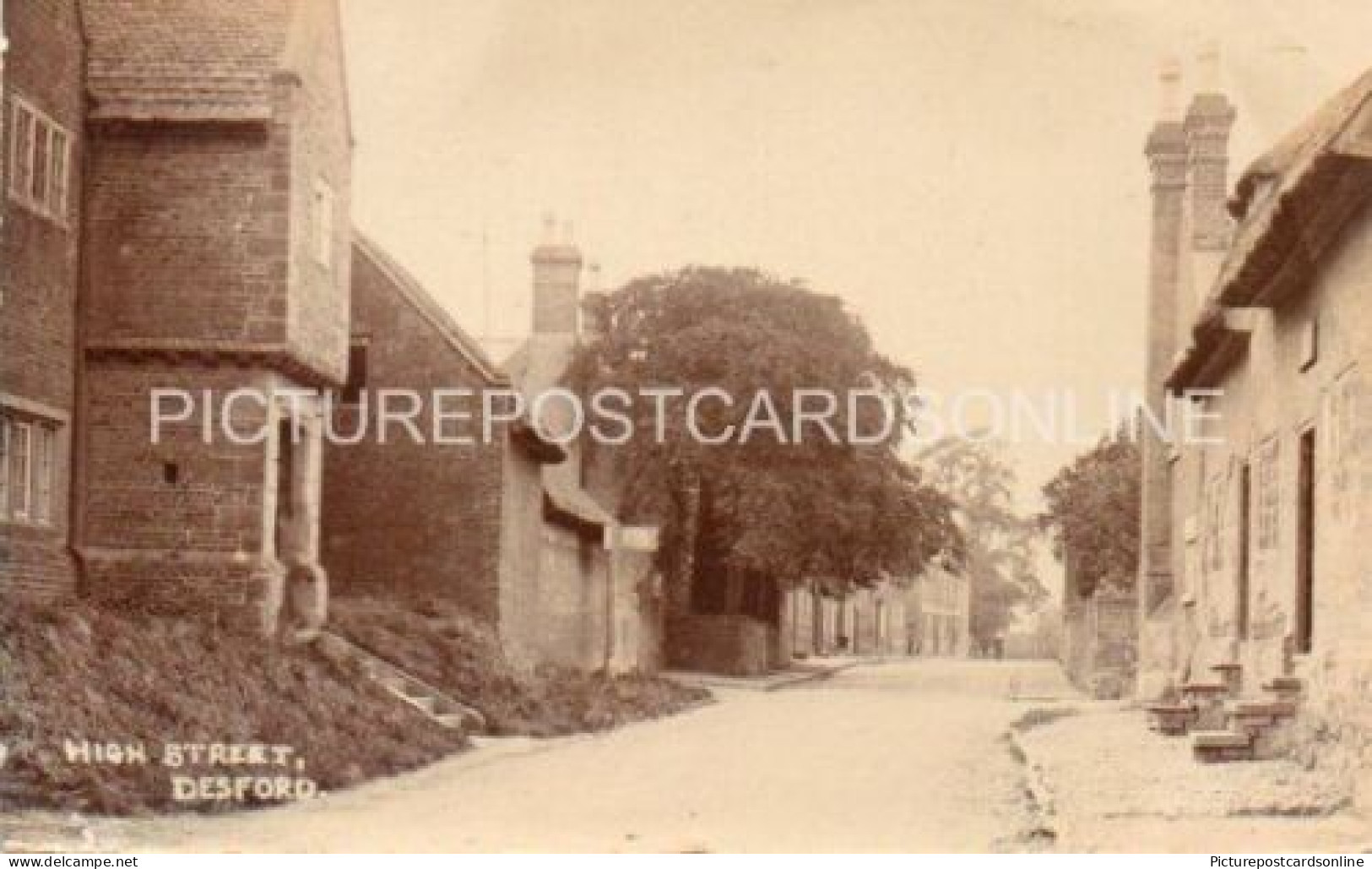 HIGH STREET DESFORD OLD R/P POSTCARD LEICESTERSHIRE - Andere & Zonder Classificatie