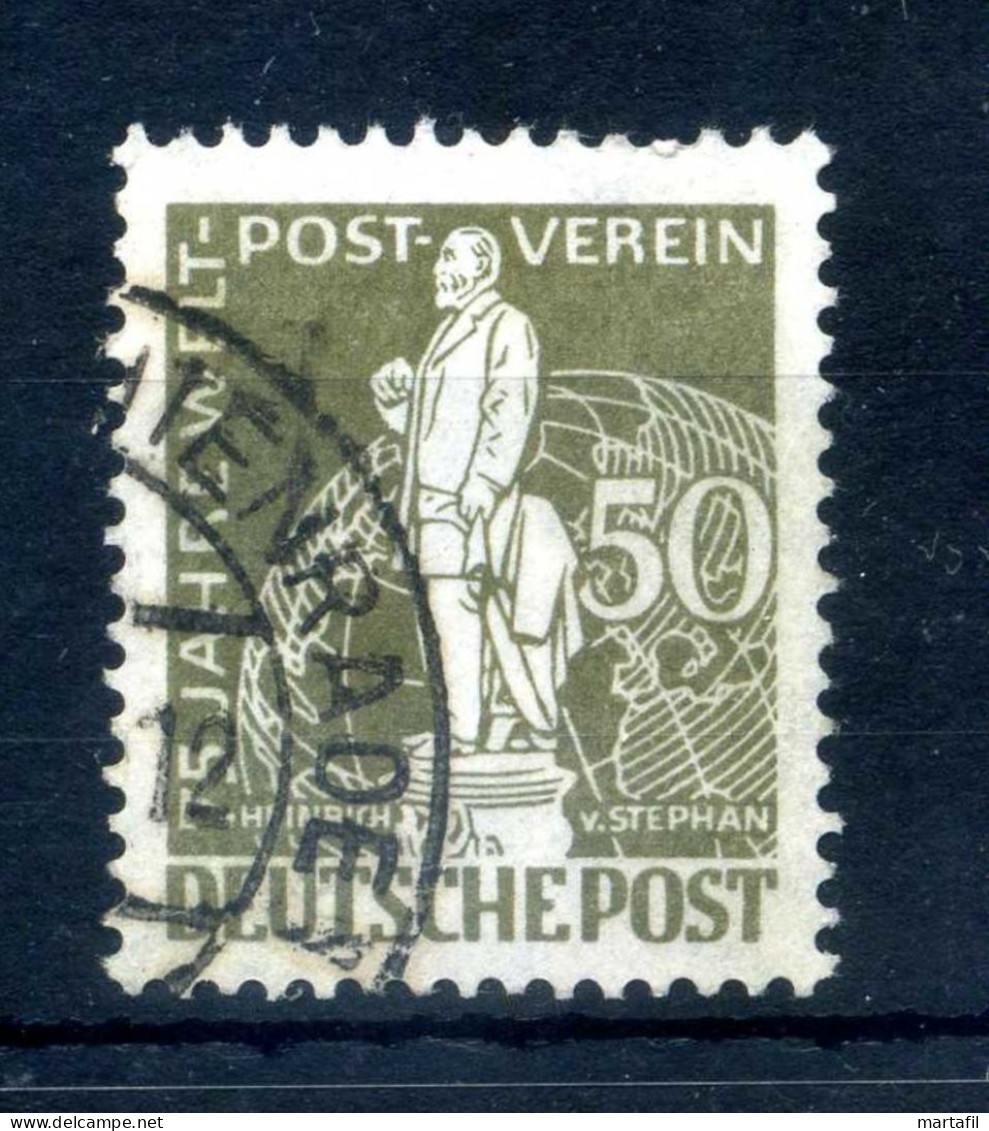 1949 BERLINO N.24 USATO 50p. Oliva 75° Ann. Dell'UPU, Heinrich Von Stephan - Used Stamps