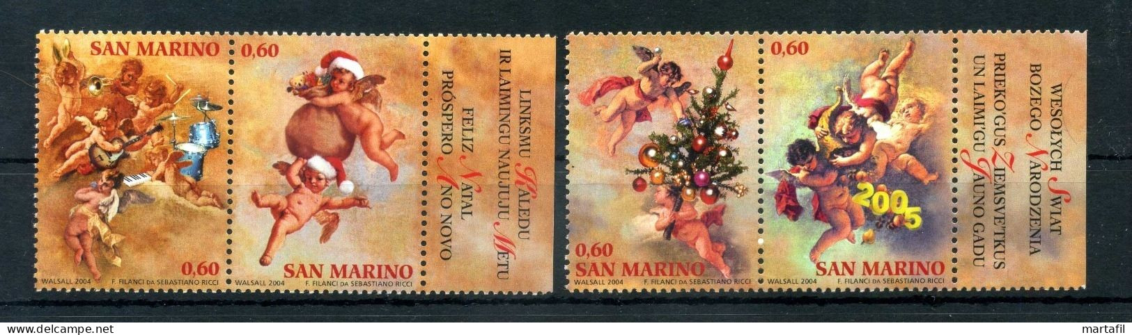 2004 SAN MARINO SET MNH ** Natale, Christmas, Christmas Tree - Ungebraucht