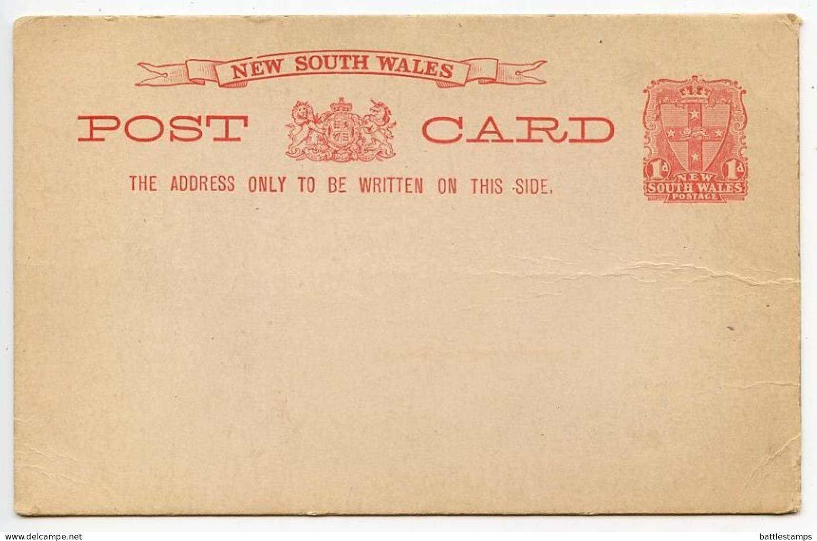 New South Wales 1890's Mint 1p. Seal Postal Card - Ungebraucht