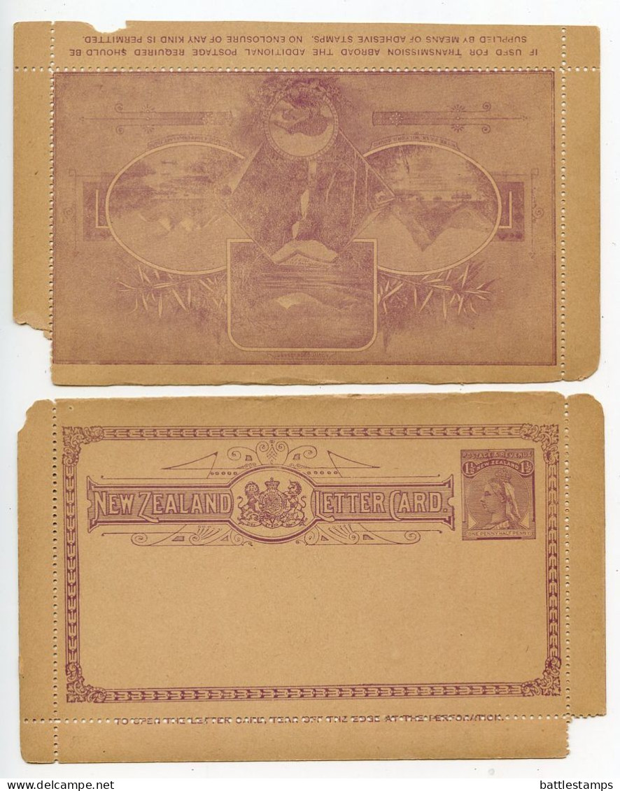 New Zealand 1890's Mint 1 1/2p. Queen Victoria Letter Card - Enteros Postales