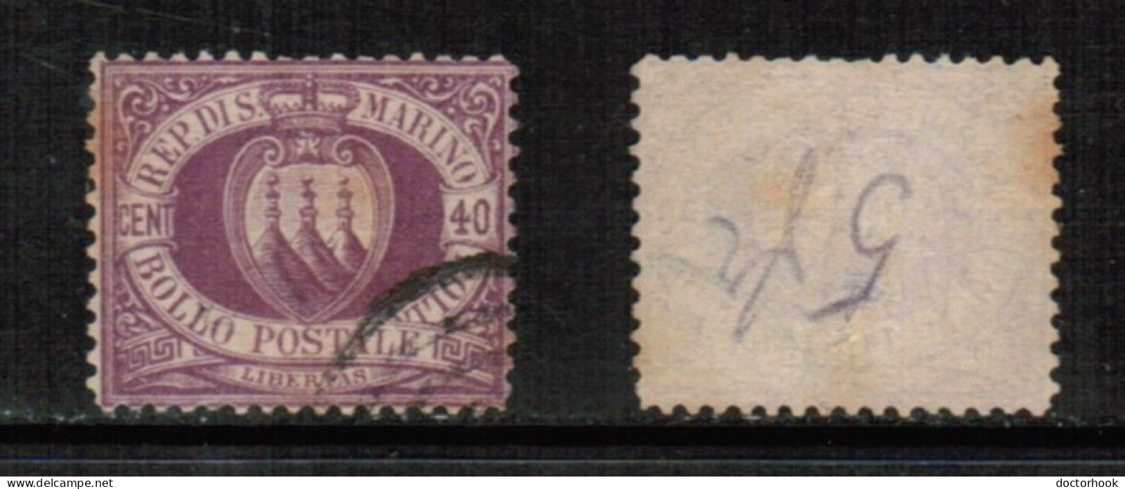 SAN MARINO   Scott # 17 USED (CONDITION AS PER SCAN) (Stamp Scan # 899-2) - Used Stamps